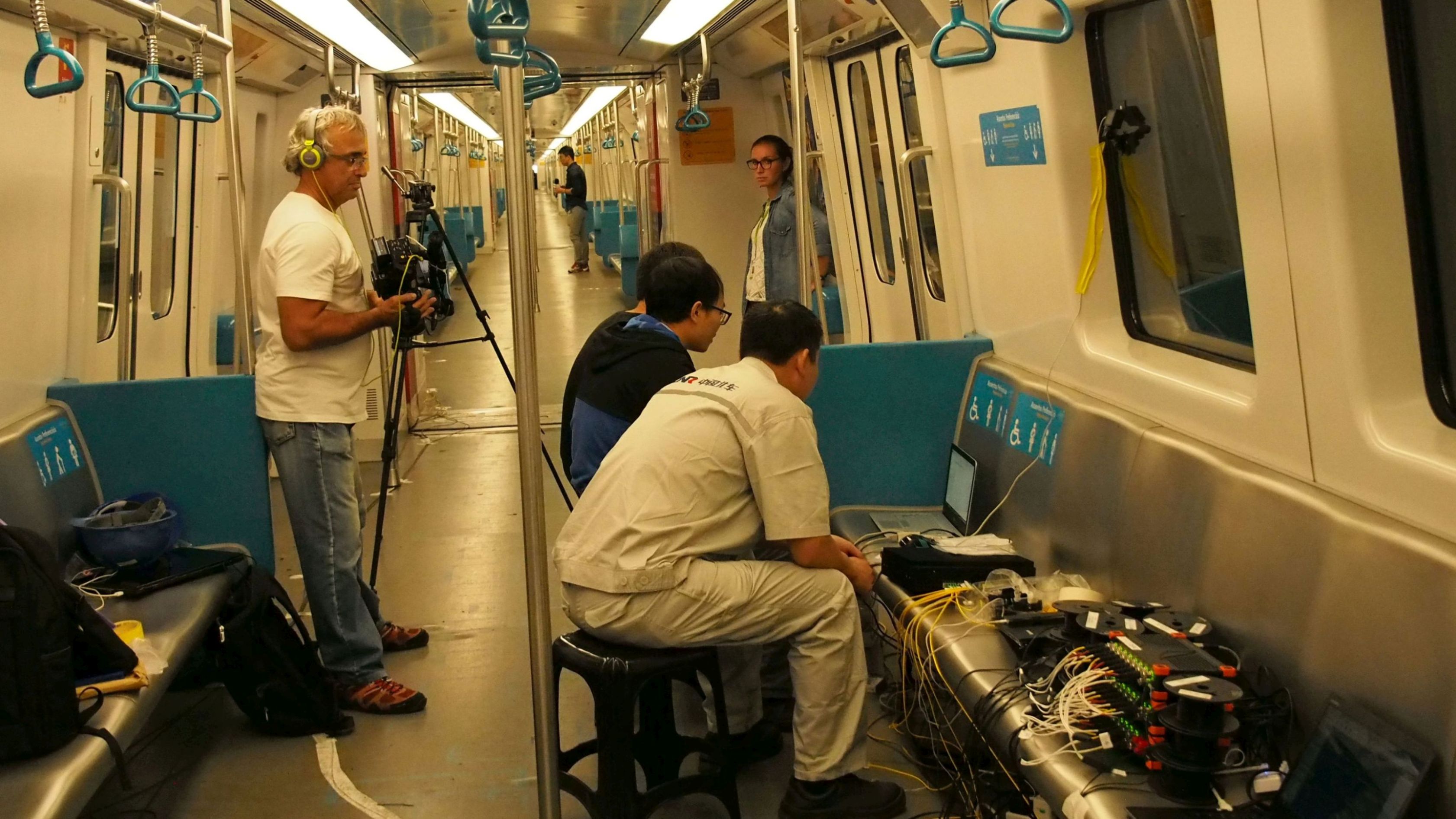 On-board monitoring of metro train in operation